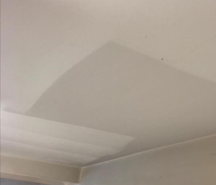 Light soot on ceiling